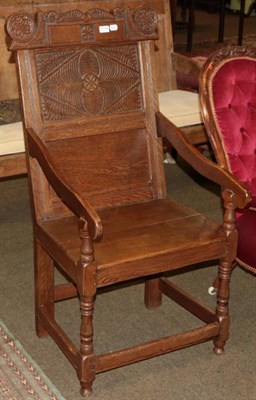 Lot 1314 - A reproduction Wainscot chair