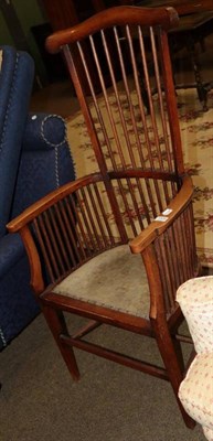 Lot 1329 - A spindle back armchair, early 20th century