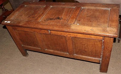 Lot 1372 - A 17th century panelled oak coffer