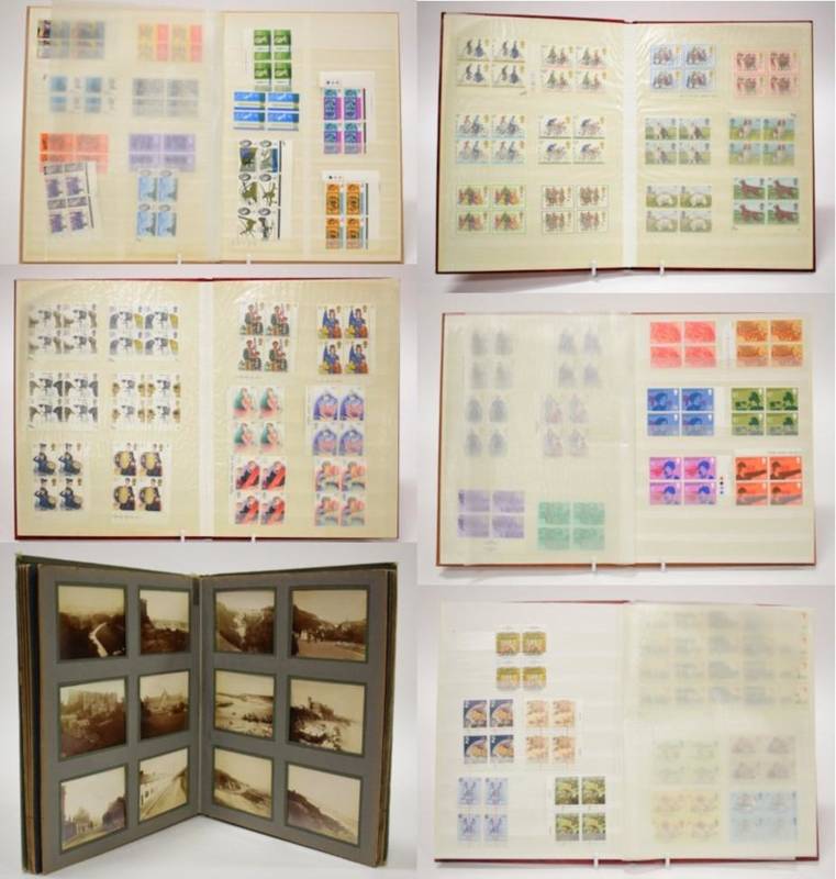 Lot 27 - GB - Collection of mint stamps, mainly sets in u.m.blocks of 4. Appears to be fairly complete...