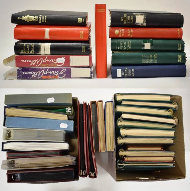 Lot 29 - All World Sorter in 25 Volumes - 3 Large Boxes with Davo albums, Railway Thematics, collection...