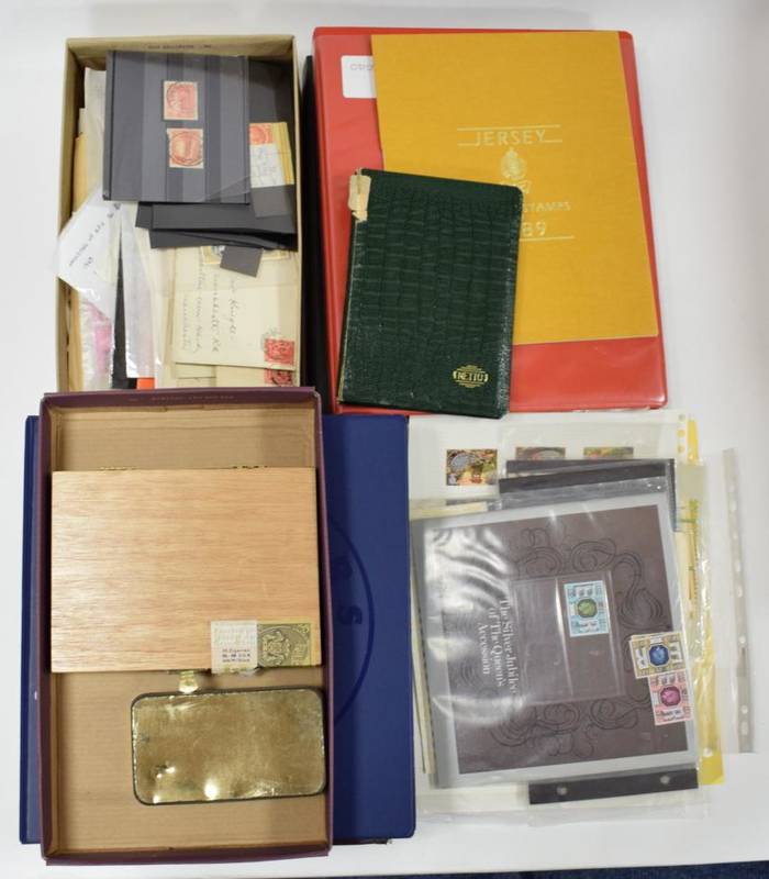 Lot 44 - Large Box with World and GB Sorter - With 4 stockbooks of  Commonwealth and World and 2 large books