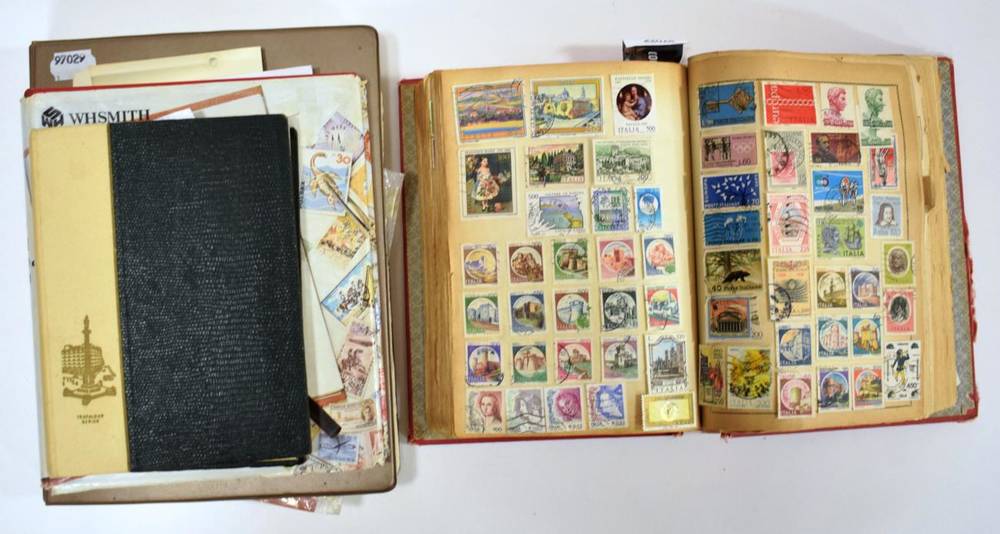 Lot 47 - GB and China - Small box with 3 albums and a stockbook. Some value in GB face with over 90 1st...