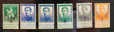 Lot 97 - Belgium - Small grouping of 1915 Railway Parcels issues with overprints in violet with 3c, 25c with