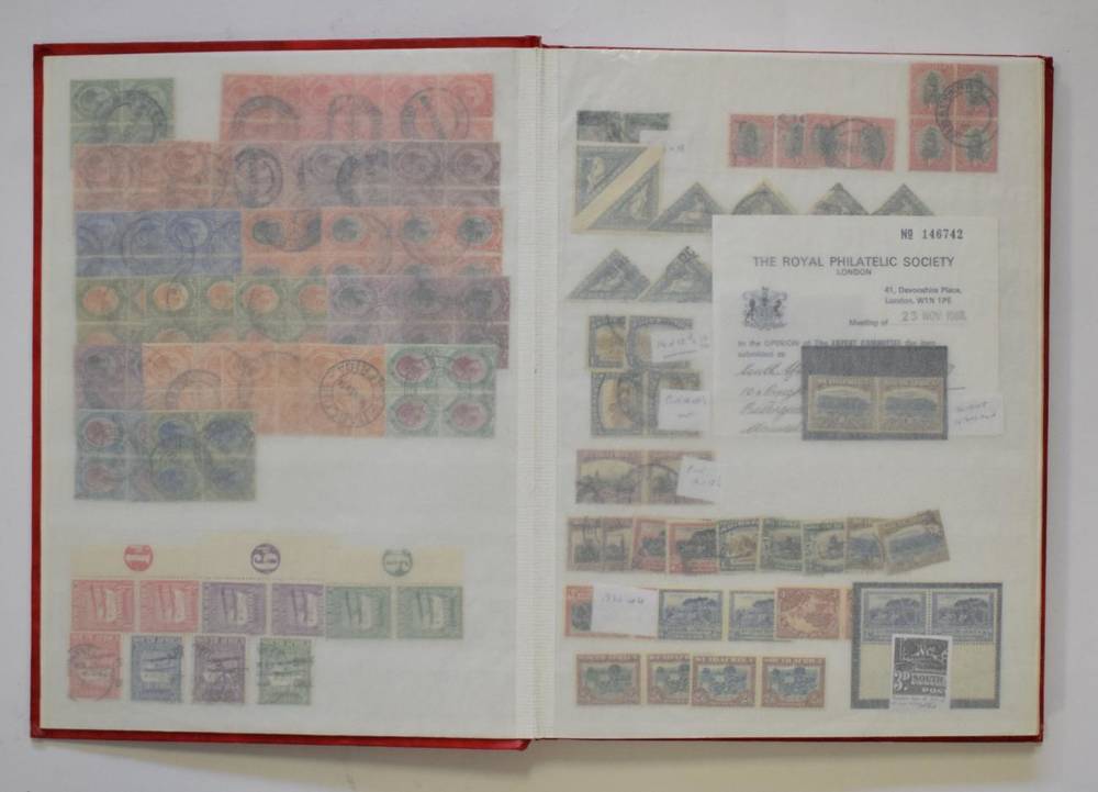 Lot 131 - South Africa. A red stock book housing an exceptional and quite extensive mint and used...