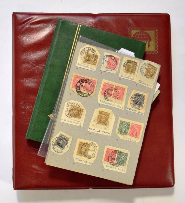 Lot 134 - Rhodesia - Valuable lot in 2 stockbooks and a packet. Large stock album with KGV to QE2 U.M....