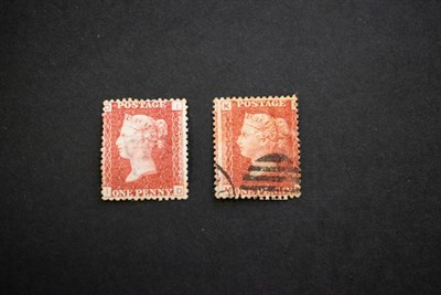Lot 210 - QV 1d Reds- two better plates -  Plates 114 mint , cat £325 and plate 225 f.u. but centred...