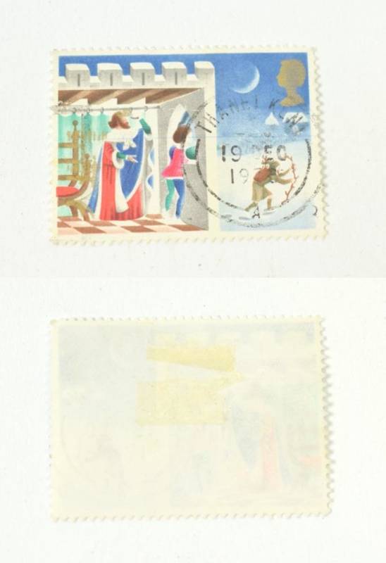 Lot 227 - 1973 Christmas 3p stamp with missing value SG 944 fine used.  See note SG 943a (cat £12,750) -...