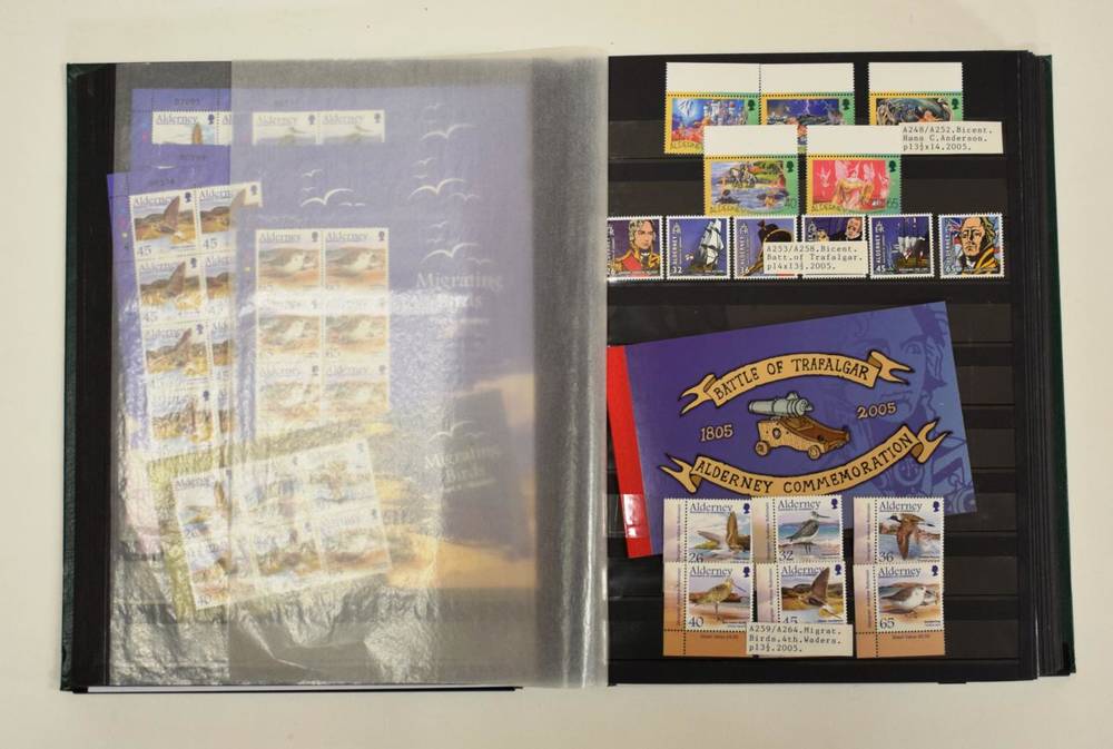 Lot 233 - Alderney - 1980's to 2013 Huge Collection of u.m. Alderney in a 64 page stockbook. Appears to...