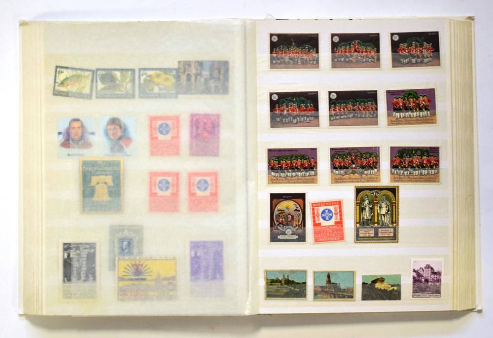 Lot 243 - Cinderella - Poster Stamps. Collection of 950+ Cinderella Items  in a large stock book, mainly...