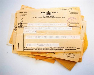 Lot 267 - Royal Household Mail - Collection of letters, envelopes and telegrams from a correspondence between