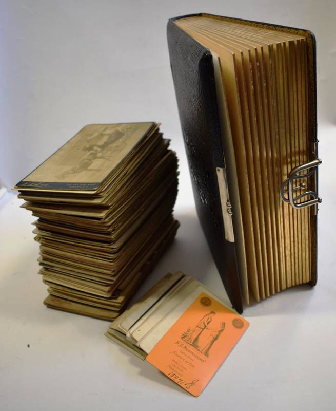 Lot 272 - Box of Early Photographs and Empty Luxury Vintage Album. Small box with an interesting...