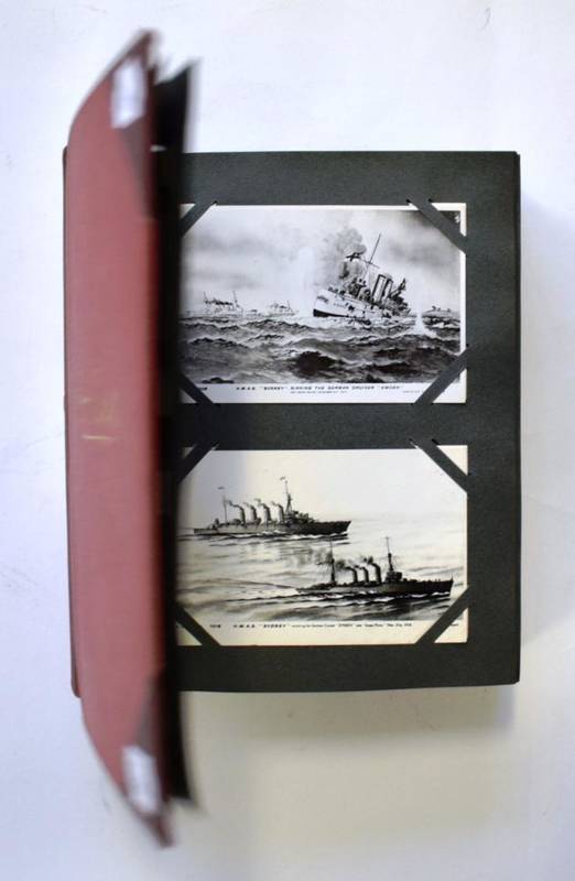 Lot 277 - Postcards and Photographs - Warships  An extensive collection in a vintage album. Mainly...