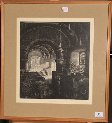 Lot 11 - Robin Tanner (1904-1988) ''Harvest Festival'' Signed, etching, 37.5cm by 33.5cm  See illustration