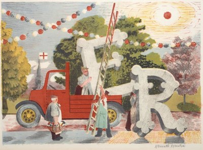Lot 24 - Kenneth Rowntree (1915-1997) ''Country Celebrations'' Signed, lithograph, produced for the...