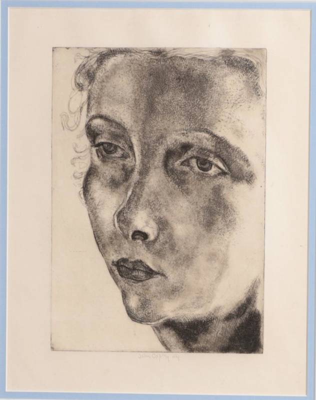 Lot 27 - John Copley (1875-1950) ''Carmencita'' 1936 Signed, etching, 32cm by 24.5cm   Artist's Resale...