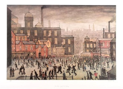 Lot 32 - After Laurence Stephen Lowry RBA, RA (1887-1976) ''Our Town'' Signed and numbered 250/850, a colour