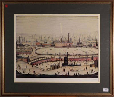 Lot 35 - After Laurence Stephen Lowry RBA, RA (1887-1976) ''The Pond'' Signed, with the blindstamp for...