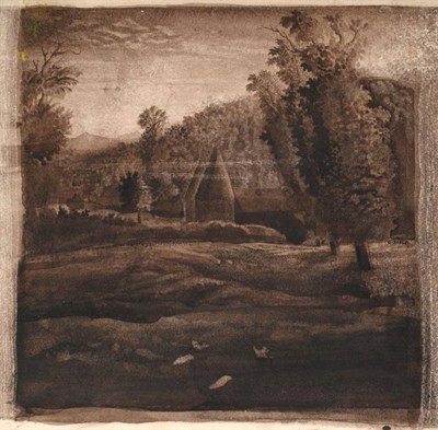 Lot 54 - Attributed to Graham Sutherland OM (1903-1980) A woodland cottage Initialled and dated 1928,...