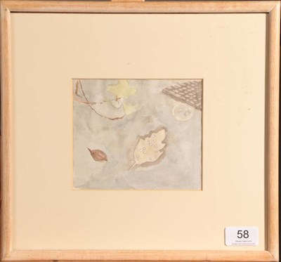 Lot 58 - Mary Potter OBE (1900-1981) ''Fallen Leaf by Grate'' Watercolour, 13cm by 14.5cm  Provenance:...
