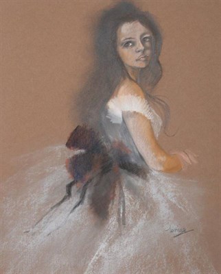 Lot 86 - Brian Shields 'Braaq' FBA (1951-1997) Study of a ballerina Signed, pastel, 27cm by 21cm...
