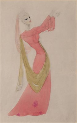 Lot 92 - Doris Zinkeisen (1898-1991) Theatre costume design Pencil and watercolour, published for...