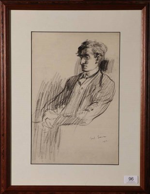 Lot 96 - Frederick (Fred) Lawson (1888-1968) Portrait of Jacob Kramer seated Signed and dated 1912,...