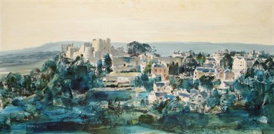 Lot 110 - Michael Barnfather (b.1934) ''Ludlow Castle''  Signed and dated (19)67, inscribed verso, oil on...