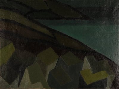 Lot 112 - Attributed to Joan Gilchrest (1918-2008) ''Landscape'' Inscribed verso, with sketch to the reverse