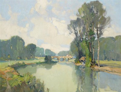 Lot 125 - Georges Charles Robin (1903-2003) French ''La Loing'' Signed, inscribed verso, oil on canvas,...