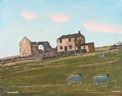 Lot 141 - Peter Brook RBA (1927-2009) ''Two Sheep with a Certain Savoir Faire'' Signed and inscribed, oil...