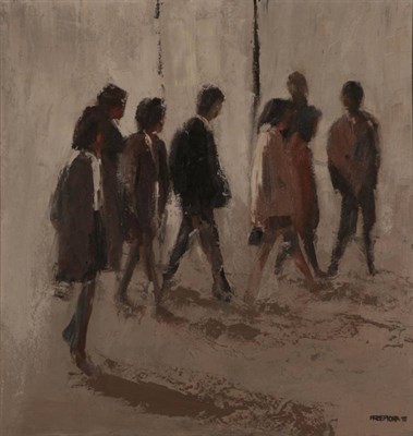 Lot 156 - David Stefan Przepiora (b.1944) ''Group of Young People'' Signed and dated (19)78?, oil on...