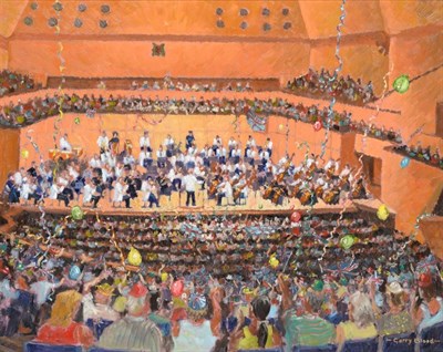 Lot 165 - Gerry Blood (1932-2005) ''Halle Orchestra - Last Night of the Proms'' Signed, oil on canvas,...