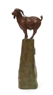 Lot 180 - Angela Hunter (b.1951) Mountain goat Signed and dated (20)06, numbered 7/10, bronze, 44cm high...