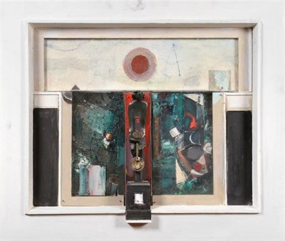 Lot 186 - Trevor Edmands (b.1936) ''Figure Before Screen'' Signed and dated 2001, mixed media, 91cm by...