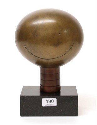 Lot 190 - Doug Hyde (b.1972) ''The Smile'' Signed and numbered 13/495 verso, bronze on a granite base,...