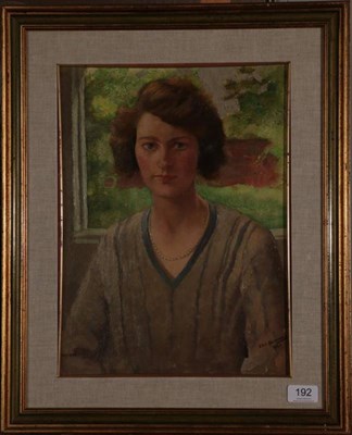 Lot 192 - Eleanor Barbara Georgia Shiffner (1896-1982)  ''Vivien'' Signed, inscribed and dated 1923, oil...