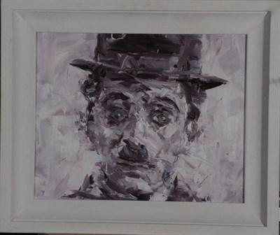 Lot 197 - Paul Wright (b.1973) ''Self Portrait as Charlie Chaplin'' Signed, inscribed and dated 2015...