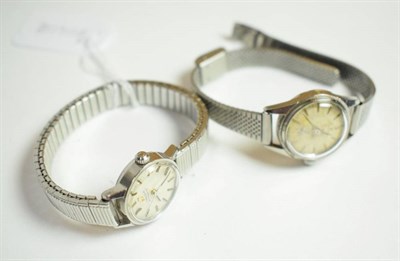 Lot 35 - An Omega ladies wristwatch; and a Zenith example (2)
