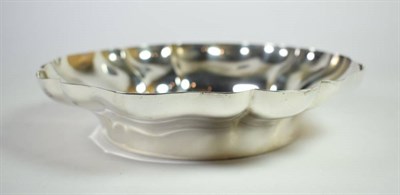 Lot 69 - A shaped circular silver bowl, Barker Brothers, Birmingham 1961, 23cm diameter, 14.6ozt