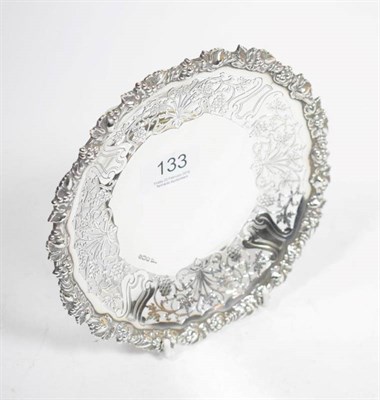 Lot 133 - A pierced silver pedestal dish, Walker & Hall, Sheffield 1935, with fruiting vine rim and a...