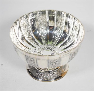 Lot 143 - A modern silver pedestal bowl, C J Vander, Sheffield 2005, of heavy gauge, decorated with panels of