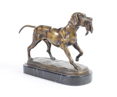 Lot 147 - In the manner of P.J. Mene, a bronze figure of a hound and game