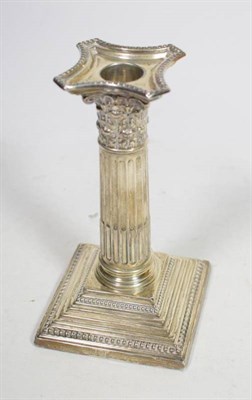 Lot 154 - Silver candlestick with loaded base