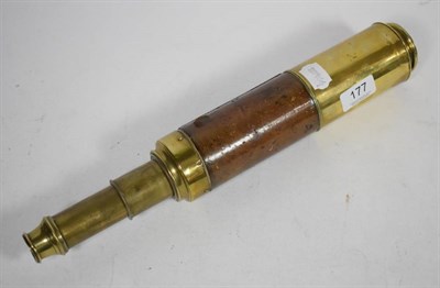 Lot 177 - A leather covered and brass telescope signed ''Dolland London, Day or Night''