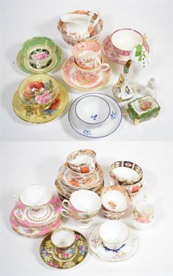 Lot 253 - First edition Coalport figure 'The Snowman'; 18th century cup and saucer; Spode cup and saucer; and