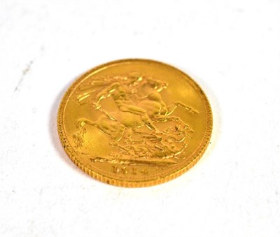 Lot 308 - A gold full sovereign dated 1914