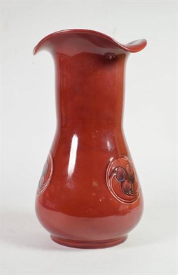 Lot 330 - A Moorcroft Flamminian ware vase, with printed Liberty & Co mark and painted signature, 27cm high
