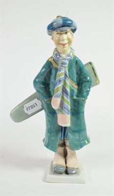 Lot 333 - An Amphora pottery golf caddy figural pen holder, marked and stamped to base '4461', circa...