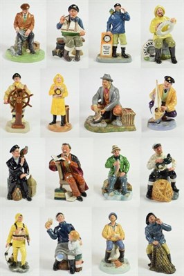 Lot 342 - Royal Doulton a collection of fifteen fisherman figures: HN2499; HN2729; HN2940; HN2442;...